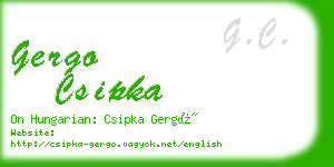 gergo csipka business card